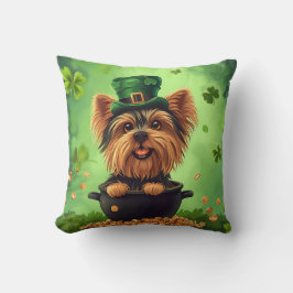 Lycklig St patricks day Hund Kudde