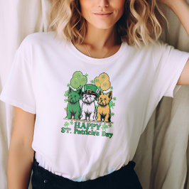 Lycklig St patricks day Hund T Shirt