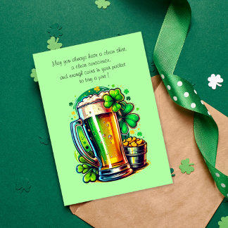 Lycklig St patrick's day Irish Bluting Kort
