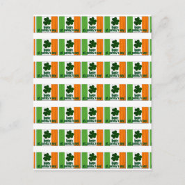 Lycklig St. Patrick's Day, Irish Flagga Ireland Vykort