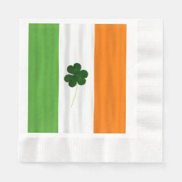 Lycklig St. Patrick's Day Irish Flagga Shamrock Pa Pappersservett