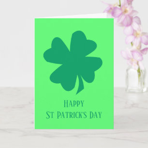 Lycklig St patrick's day Irish Grönt Shamrock 2025 Kort