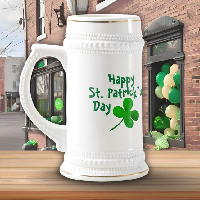 Lycklig St. Patrick's Day Irish Grönt Shamrock Sejdel (Skapare uppladdad)