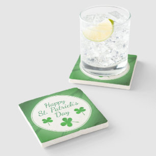 Lycklig St. Patrick's Day Irish Grönt Shamrock Stenunderlägg