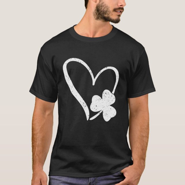 Lycklig St patrick's day Irish Shamrock Heart Fami T Shirt (Framsida)