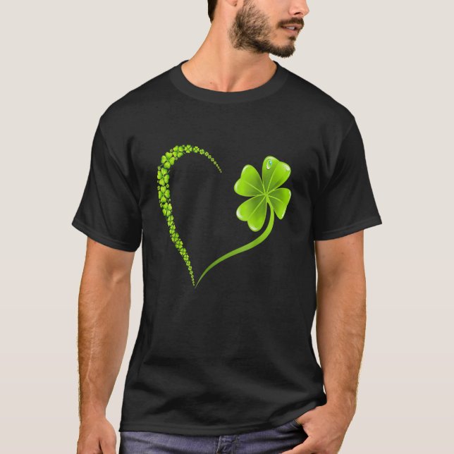 Lycklig St patrick's day Irish Shamrock Heart Fami T Shirt (Framsida)