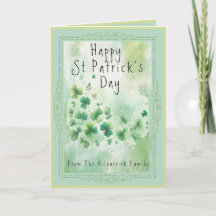 Lycklig St patrick's day Irish Shamrock Watercolor