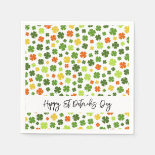 Lycklig St patricks day Irish Shamrocks Colorful R Pappersservett