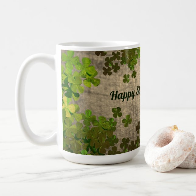 Lycklig St.Patrick's Day,irish shamrocks Kaffemugg (Med munk)