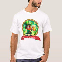 Lycklig St. Patrick's Day Irish Shamrocks Leprecha T Shirt