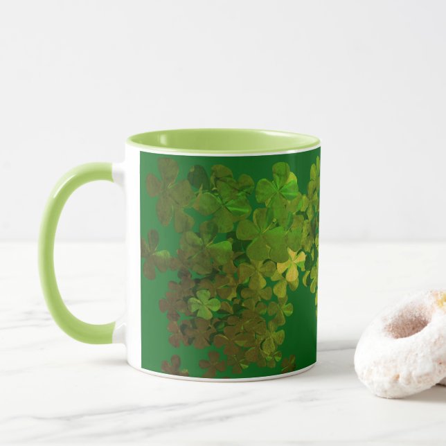 Lycklig St.Patrick's Day,irish shamrocks Mugg (Med munk)