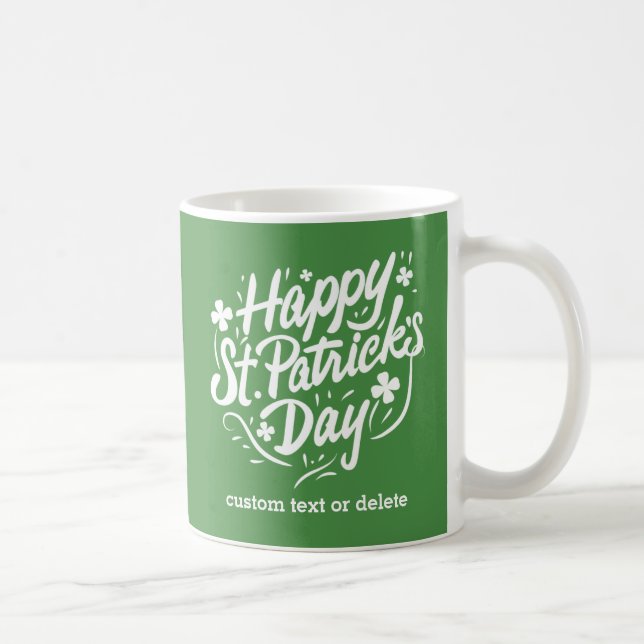 Lycklig St patricks day Irish Shamrocks Personlig Kaffemugg (Höger)