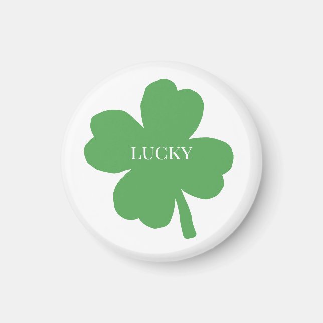 Lycklig St Patricks Day Irländsk Shamrock-magnet Magnet (Framsidan)