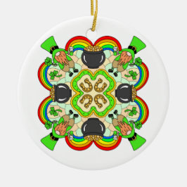 Lycklig St patrick's day Julgransprydnad Keramik