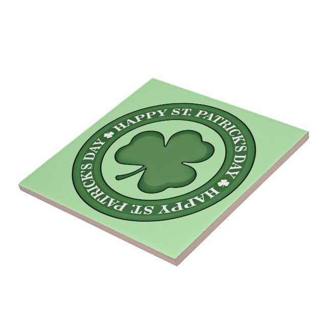 Lycklig St. Patricks Day Kakelplatta (Sidan)