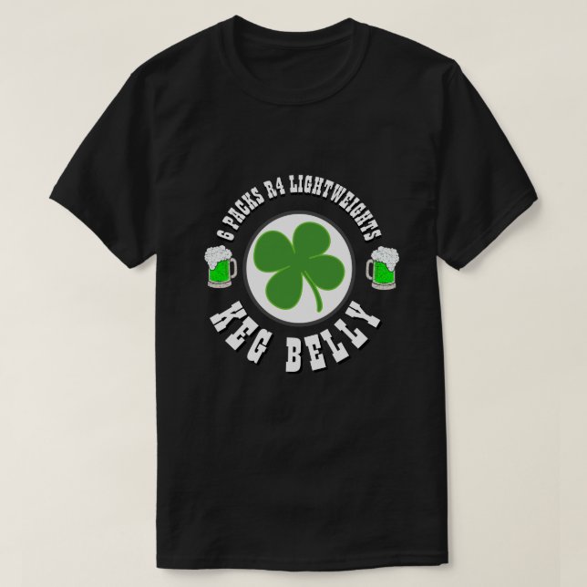 Lycklig St patrick's day KEG BELLY T Shirt (Design framsida)