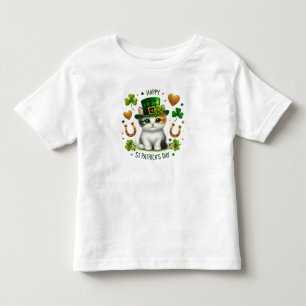 Lycklig St. Patrick's Day Kitten T Shirt