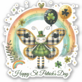 Lycklig St. Patrick's Day-klistermärke Klistermärken