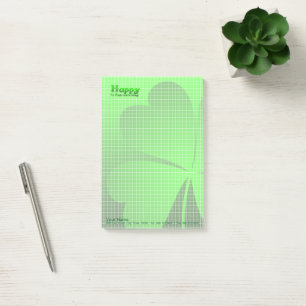 Lycklig St patrick's day Klöver Corporate NP Post-it Block