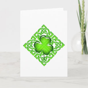 Lycklig St. Patrick's Day Klöver Gift Kort