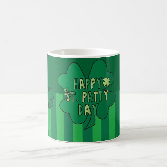 Lycklig 🍀 St. Patrick's Day Klöver Kaffemugg (Center)