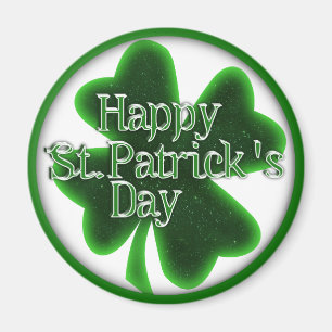 Lycklig St. Patrick's Day Klöver Magnet
