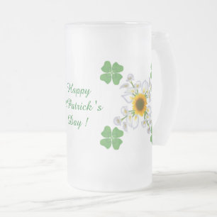 Lycklig St. Patrick's Day! Klöver med Calla Frostat Ölglas