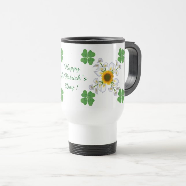 Lycklig St. Patrick's Day! Klöver med Calla Resemugg (Framsida höger)