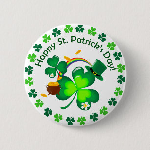 Lycklig St. Patrick's Day Knapp