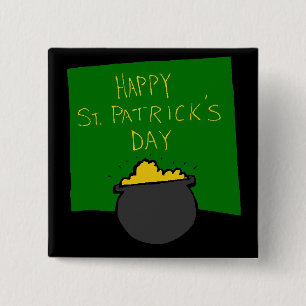 Lycklig St. Patrick's Day Knapp