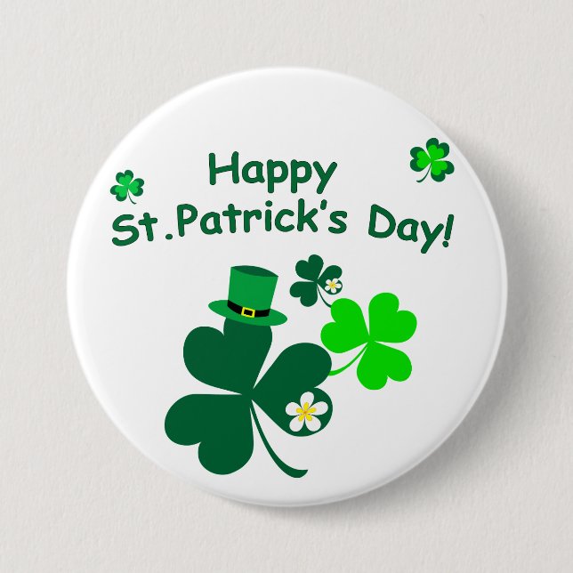 Lycklig St. Patrick's Day Knapp (Framsida)
