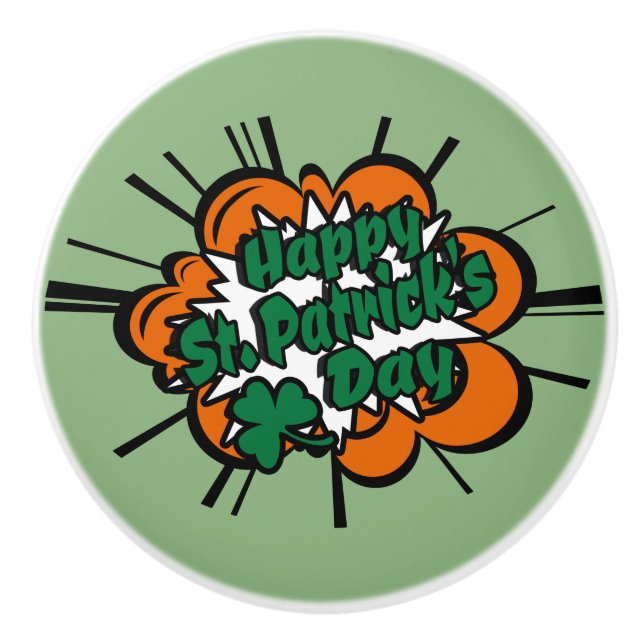 Lycklig St. Patrick's Day Knopp (Framsidan)
