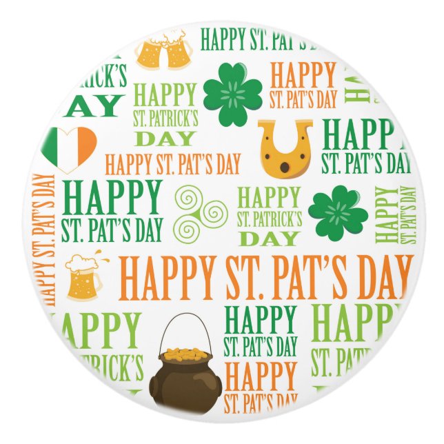 Lycklig St. Patrick's Day Knopp (Framsidan)
