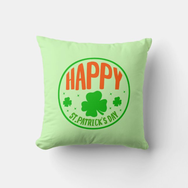 Lycklig St patrick's day Kudde (Framsida)