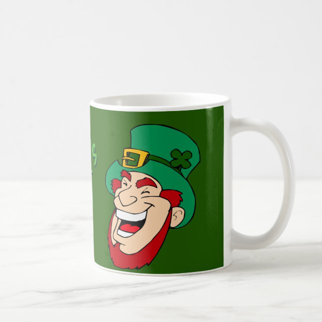 Lycklig St. Patrick's Day Kul & Magisk Leprechaun Kaffemugg (Höger)