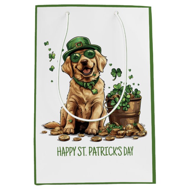 Lycklig St. Patrick's Day Labrador Retriever Hund (Framsidan)