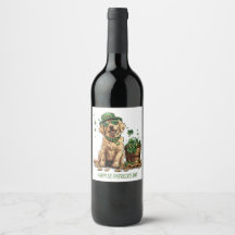 Lycklig St. Patrick's Day Labrador Retriever Hund