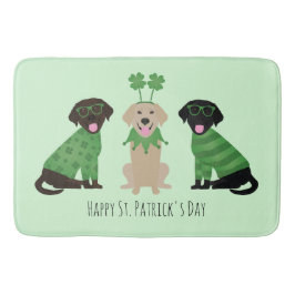 Lycklig St patricks day Labrador Retriever Hundar Badrumsmatta