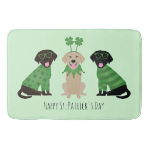 Lycklig St patricks day Labrador Retriever Hundar Badrumsmatta