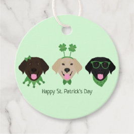 Lycklig St patricks day Labrador Retriever Hundar Gåvor Etiketter