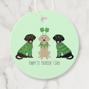 Lycklig St patricks day Labrador Retriever Hundar Gåvor Etiketter