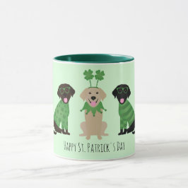 Lycklig St patricks day Labrador Retriever Hundar Mugg