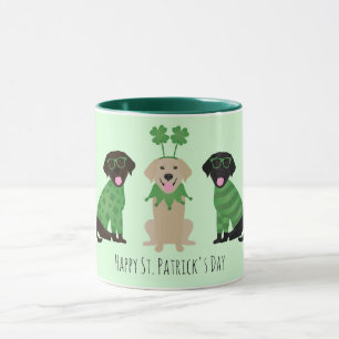 Lycklig St patricks day Labrador Retriever Hundar Mugg