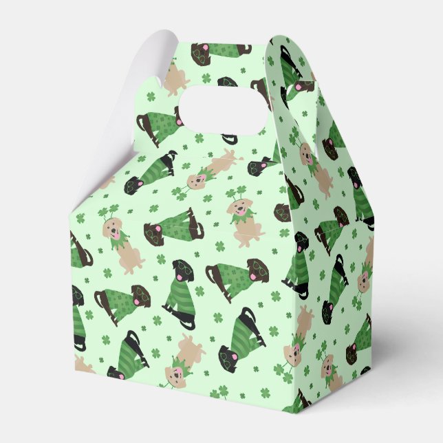 Lycklig St patricks day Labrador Retriever Hundar Presentaskar (Framsidan Sidan)