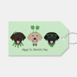 Lycklig St patricks day Labrador Retriever Hundar Presentetikett