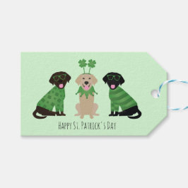 Lycklig St patricks day Labrador Retriever Hundar Presentetikett