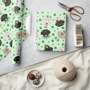 Lycklig St patricks day Labrador Retriever Hundar Presentpapper
