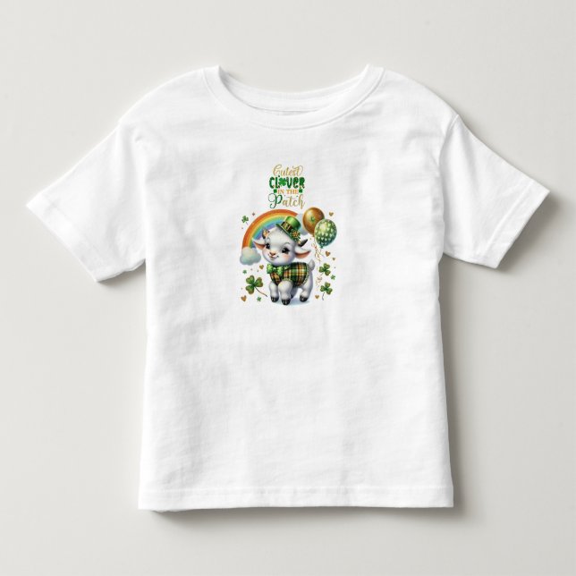 Lycklig St. Patrick's Day Lamb T Shirt (Framsida)