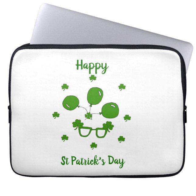 Lycklig St patrick's day Laptop Fodral (Framsidan)
