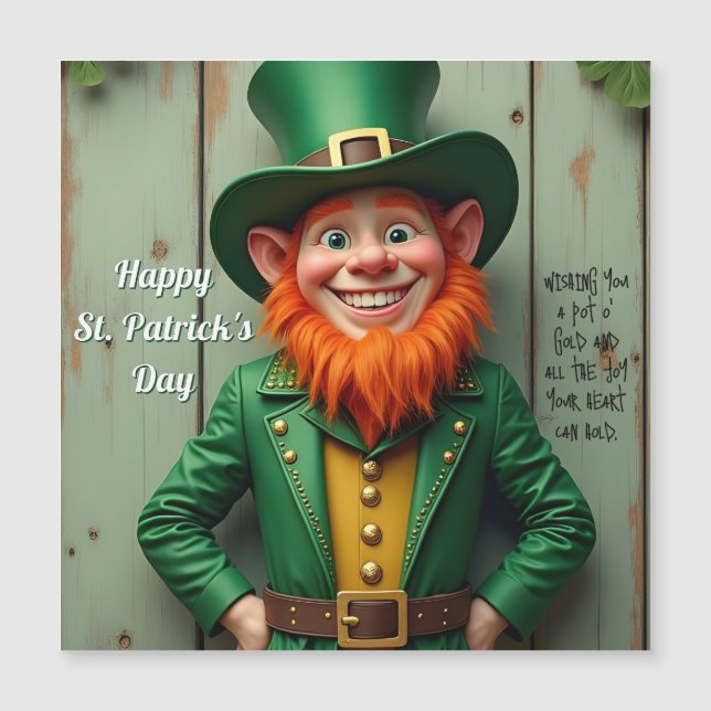 Lycklig St. Patrick's Day Leprechaun (Framsida)